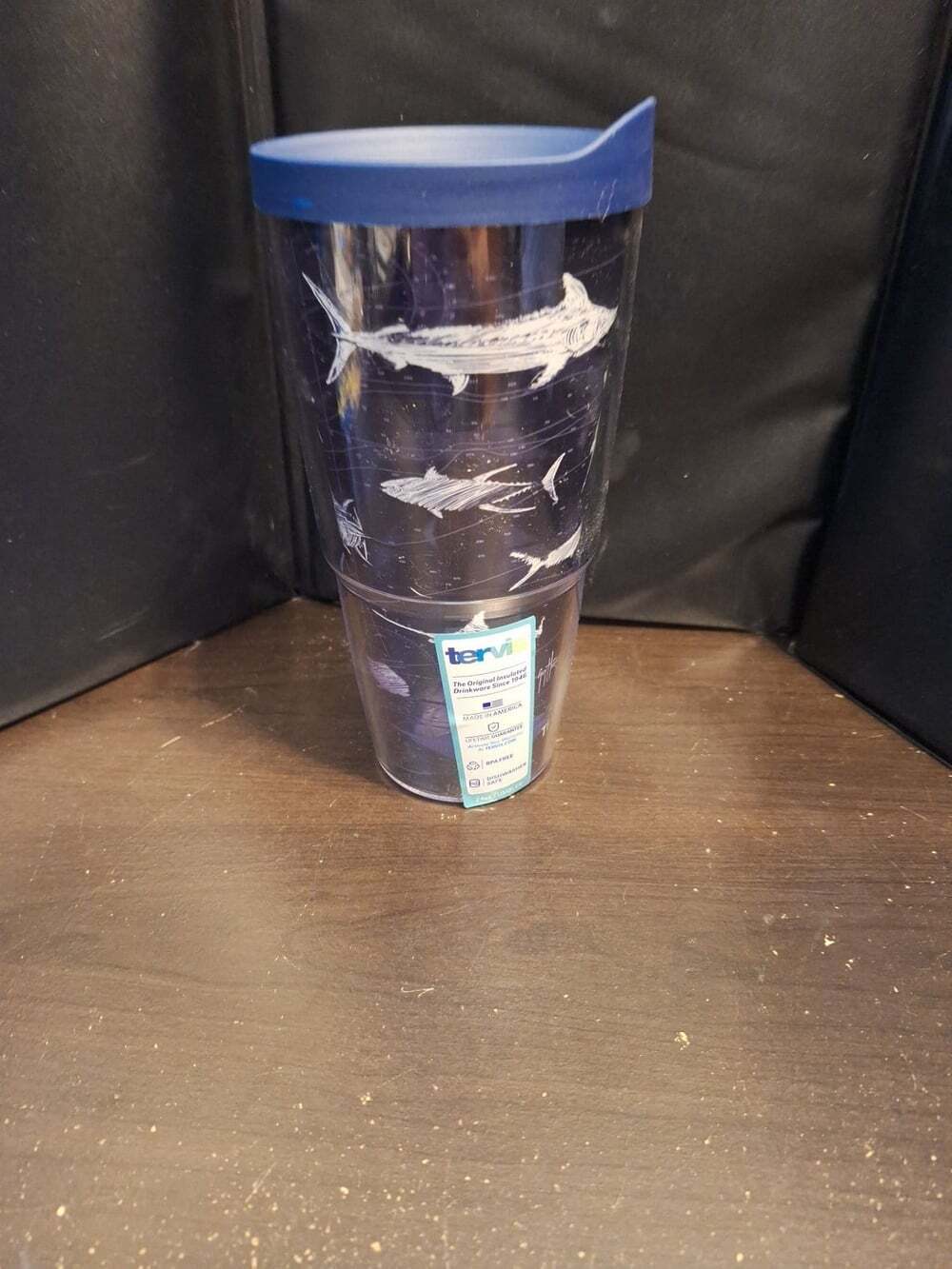 Tervis 24oz Insulated Tumbler Shark Sketch Design with Lid